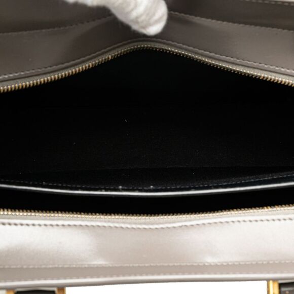 Pre Loved saint laurent Kate Medium Leather Top Handle Bag Women Gray Satchel - Picture 4 of 8